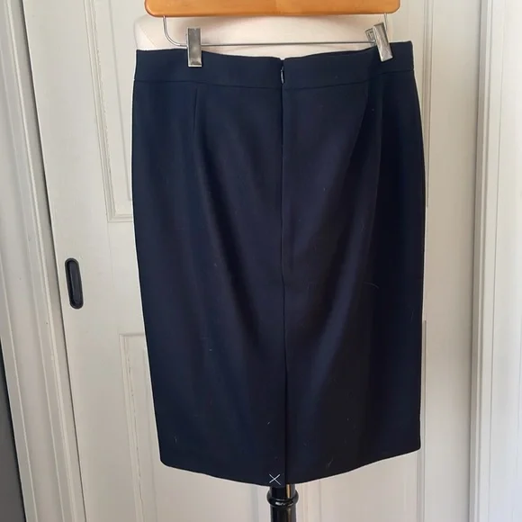 J Crew Black No. 2 Pencil Skirt in Double-serge wool (Sz 8) - NEW w/tags - Picture 3 of 9